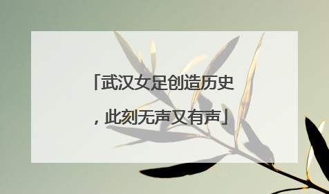 武汉女足创造历史，此刻无声又有声