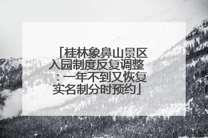 桂林象鼻山景区入园制度反复调整：一年不到又恢复实名制分时预约