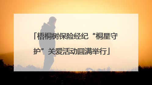 梧桐树保险经纪“桐星守护”关爱活动圆满举行