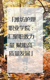 潍坊护理职业学院：汇聚职教力量 赋能高质量发展