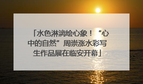 水色淋漓绘心象！“心中的自然”周崇涨水彩写生作品展在临安开幕