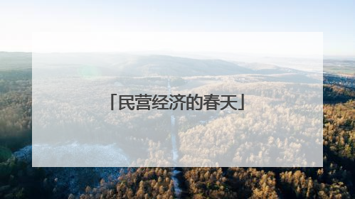 民营经济的春天