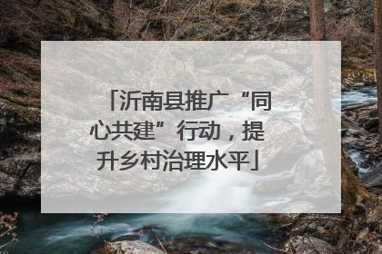 沂南县推广“同心共建”行动，提升乡村治理水平