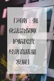 河南：强化法治保障 护航民营经济高质量发展