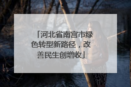 河北省南宫市绿色转型新路径，改善民生创增收