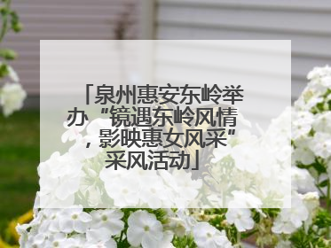 泉州惠安东岭举办“镜遇东岭风情，影映惠女风采”采风活动