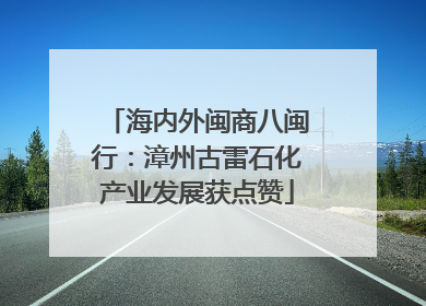 海内外闽商八闽行：漳州古雷石化产业发展获点赞