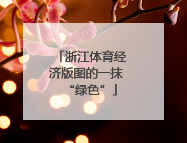 浙江体育经济版图的一抹“绿色”