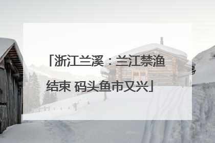 浙江兰溪：兰江禁渔结束 码头鱼市又兴