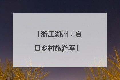 浙江湖州：夏日乡村旅游季