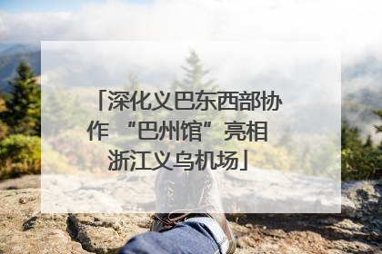 深化义巴东西部协作 “巴州馆”亮相浙江义乌机场