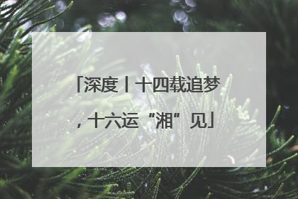 深度丨十四载追梦，十六运“湘”见