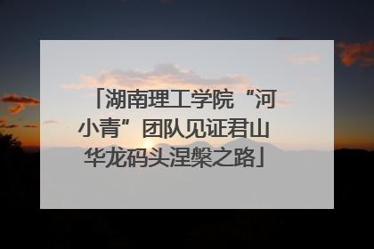 湖南理工学院“河小青”团队见证君山华龙码头涅槃之路