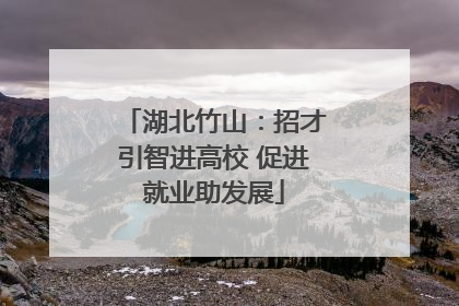 湖北竹山：招才引智进高校 促进就业助发展