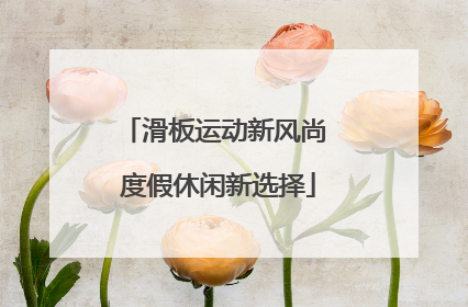滑板运动新风尚 度假休闲新选择