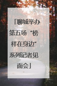 聊城举办第五场“榜样在身边”系列记者见面会