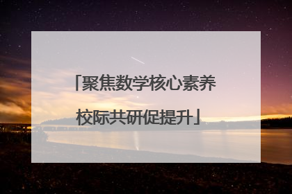 聚焦数学核心素养 校际共研促提升