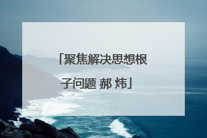 聚焦解决思想根子问题 郝 炜