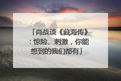 肖战谈《藏海传》：惊险、刺激，你能想到的我们都有