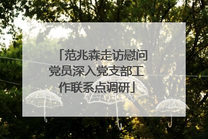 范兆森走访慰问党员深入党支部工作联系点调研