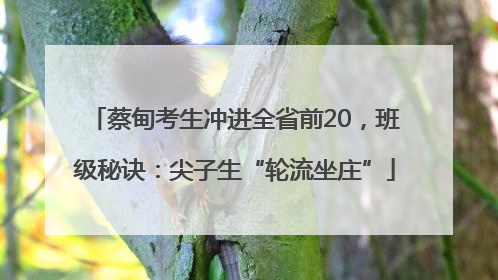 蔡甸考生冲进全省前20，班级秘诀：尖子生“轮流坐庄”