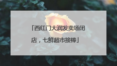 西红门大润发卖场闭店，七鲜超市接棒