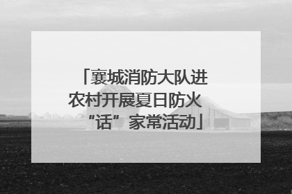 襄城消防大队进农村开展夏日防火“话”家常活动