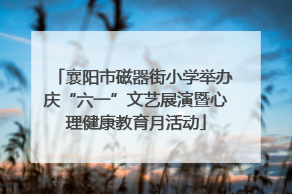 襄阳市磁器街小学举办庆“六一”文艺展演暨心理健康教育月活动