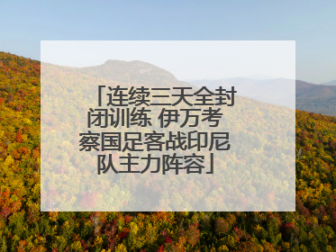 连续三天全封闭训练 伊万考察国足客战印尼队主力阵容