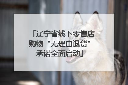 辽宁省线下零售店购物“无理由退货”承诺全面启动