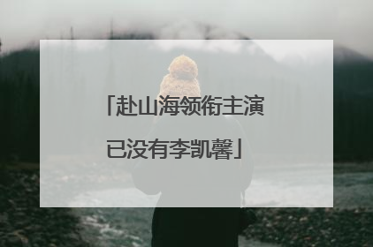 赴山海领衔主演已没有李凯馨