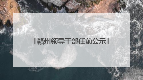 赣州领导干部任前公示