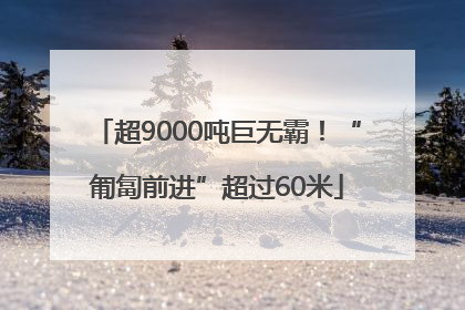 超9000吨巨无霸！“匍匐前进”超过60米