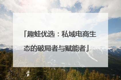 趣蛙优选：私域电商生态的破局者与赋能者