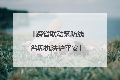 跨省联动筑防线 省界执法护平安