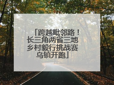 跨越毗邻路！长三角两省三地乡村毅行挑战赛乌镇开跑
