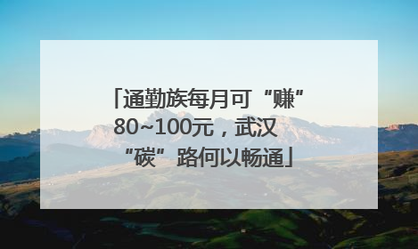 通勤族每月可“赚”80~100元，武汉“碳”路何以畅通
