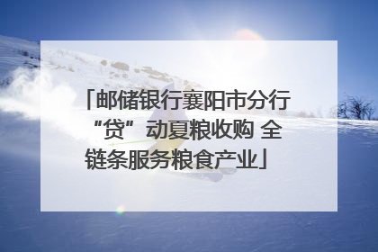 邮储银行襄阳市分行“贷”动夏粮收购 全链条服务粮食产业