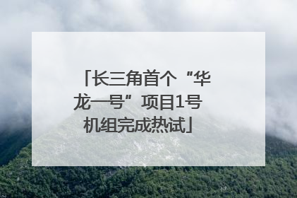 长三角首个“华龙一号”项目1号机组完成热试