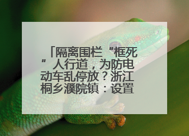隔离围栏“框死”人行道，为防电动车乱停放？浙江桐乡濮院镇：设置有误，连夜整改
