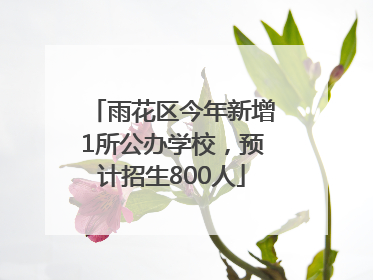 雨花区今年新增1所公办学校，预计招生800人