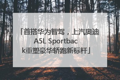 首搭华为智驾，上汽奥迪A5L Sportback重塑豪华轿跑新标杆