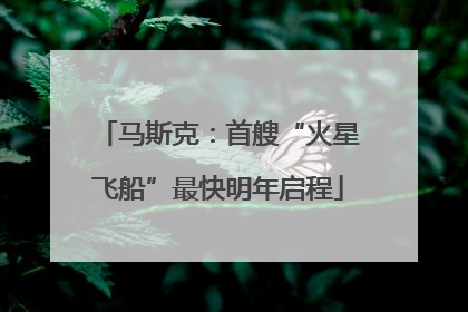 马斯克：首艘“火星飞船”最快明年启程