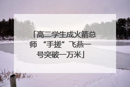 高二学生成火箭总师 “手搓”飞燕一号突破一万米