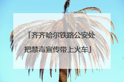 齐齐哈尔铁路公安处把禁毒宣传带上火车