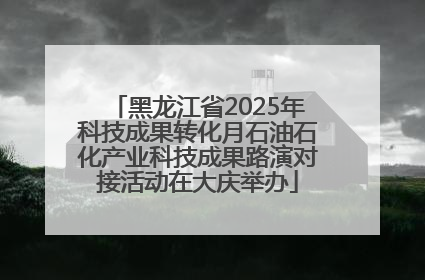 黑龙江省2025年科技成果转化月石油石化产业科技成果路演对接活动在大庆举办