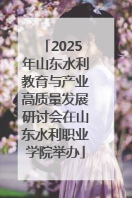 2025年山东水利教育与产业高质量发展研讨会在山东水利职业学院举办