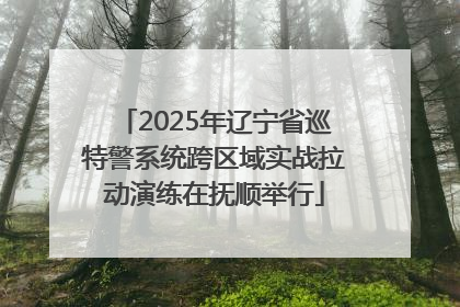 2025年辽宁省巡特警系统跨区域实战拉动演练在抚顺举行