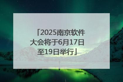 2025南京软件大会将于6月17日至19日举行