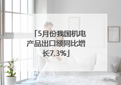 5月份我国机电产品出口额同比增长7.3%